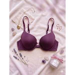 Victorias Secret Body by Victoria Perfect Shape Bra Plum Purple Lace 32C